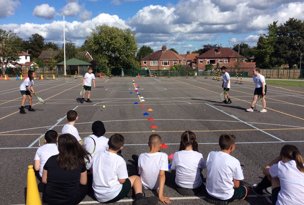 Year 6 had a brilliant tennis lesson this afternoon. We focused on controlling the ball and working as a team to keep the rally going for as long as possible. 🎾 <a href="/BDPE_Out/">Bedford Drive PE & Outdoor Learning</a>