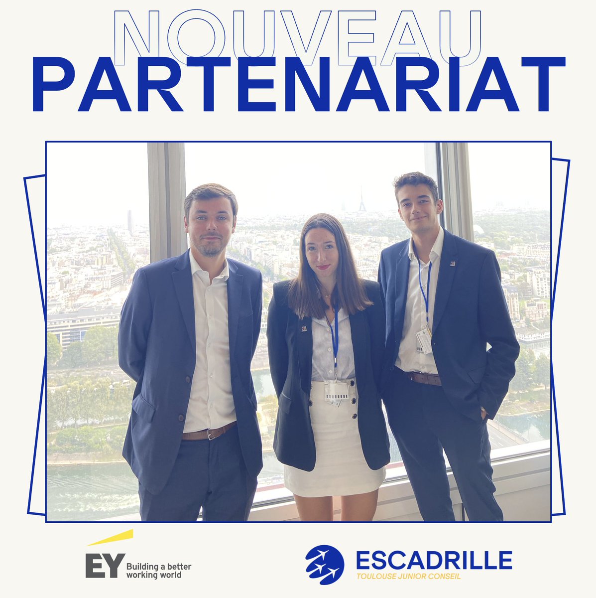 ESCadrilleTlse's tweet photo. [ESCADRILLE ET @EYFrance  MAIN DANS LA MAIN 🤝]

ESCadrille officialise son partenariat avec @EYFrance dans les locaux de la Tour First située à Paris la Défense. Ce partenariat est pour nous le moyen de faire le pont entre nos intervenants et le monde professionnel.

#inclusion https://t.co/GEVnfU9Yy0