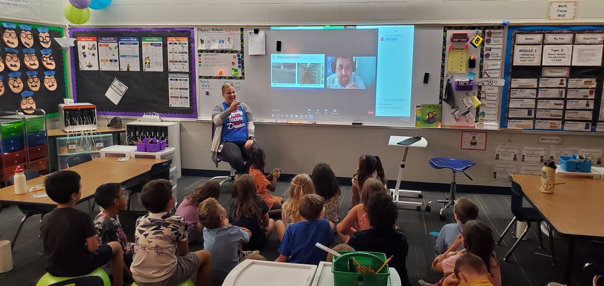 Mrs. Millard's 2nd graders are learning about The US Constitution with the help of The National Archives live webinar!! <a href="/OPSSocStudies/">OPS Social Studies</a>