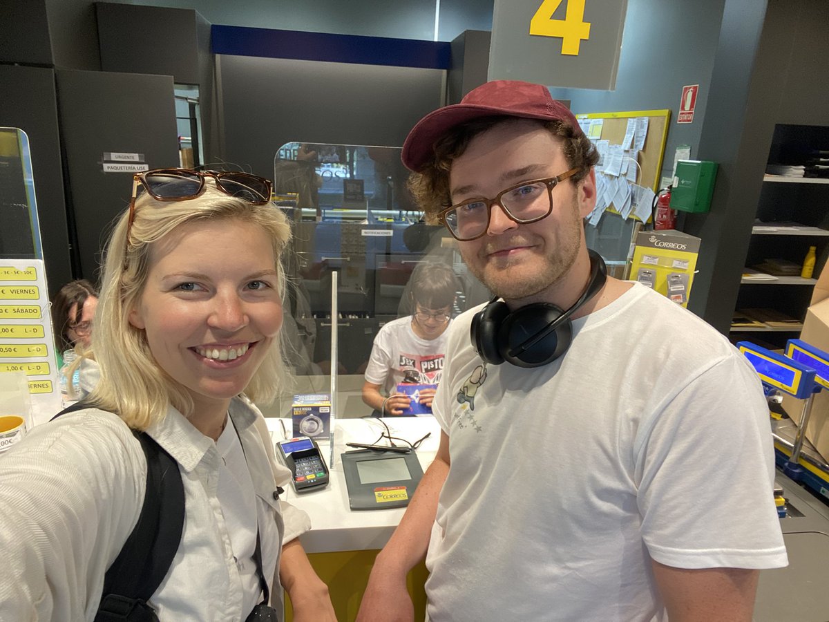 Liina Laul (@liinalaul) on Twitter photo We are in Logroño post office with <a href="/martinjeret/">Martin Remmelgas</a> 📮 <a href="/codemagicio/">Codemagic</a> Magic postbox got full and we are sending all <a href="/NSSpain/">NSSpain XIII</a> postcards around the 🌍
#NSSpain2022 We are in Logroño post office with <a href="/martinjeret/">Martin Remmelgas</a> 📮 <a href="/codemagicio/">Codemagic</a> Magic postbox got full and we are sending all <a href="/NSSpain/">NSSpain XIII</a> postcards around the 🌍
#NSSpain2022