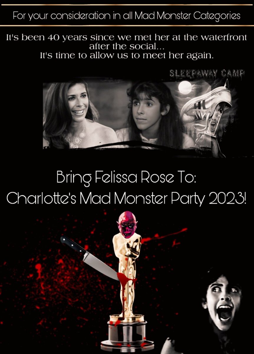 EryMoore's tweet photo. Its been 40 years since she invited us to the waterfront after the social... @MadMonsterMag #madmonsterparty #sleepawaycamp #horror #HorrorCommunity can we make this reunion happen? 🎃 https://t.co/SwyhVWGfaS