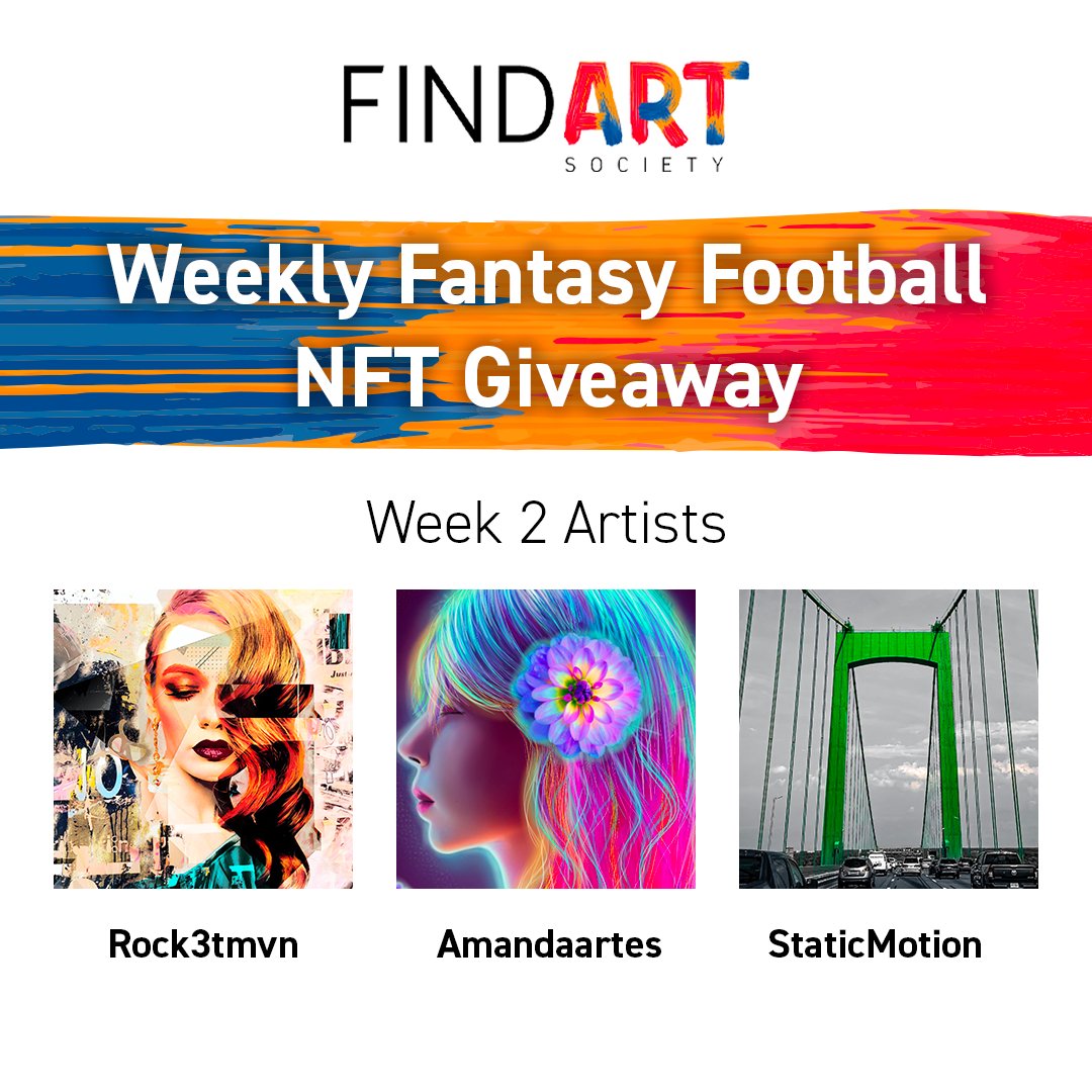 Findartframe's tweet photo. https://t.co/WJswpUL8mm
You Have till Sunday morning to sign up for NFT fantasy football tournament.
FREE TO ENTER. only 200 spots
Prizes from:
@amandacsls
@Rock3tmvn
@StaticMotionNFT https://t.co/8d9IS9WnzS