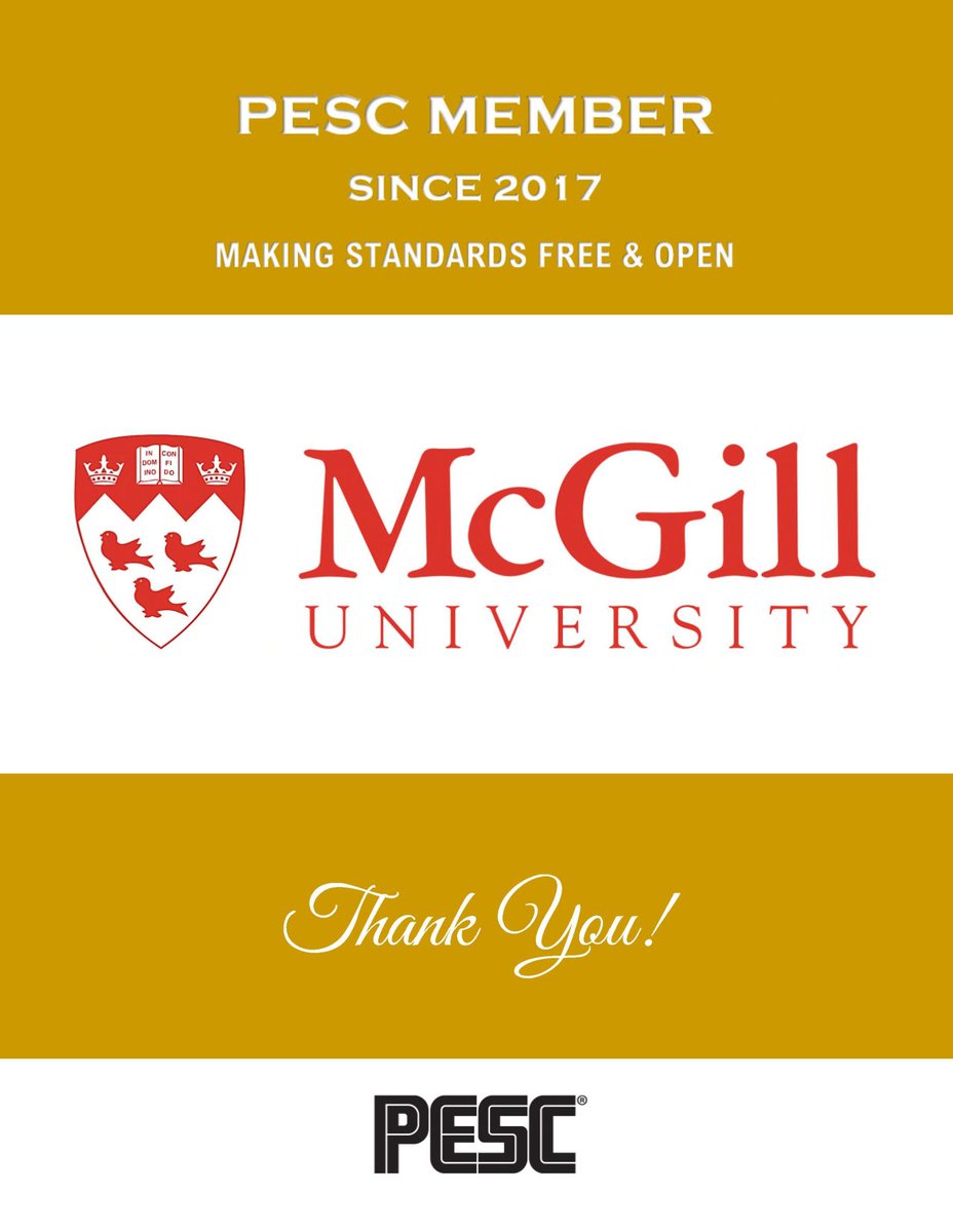 PESCupdates's tweet photo. Thank you @romeshvadivel & @mcgillu team for renewing PESC membership!
Standards Make the Network.
PESC Members Make Higher Education Standards Free & Open for Everyone!
Join the effort. Join the community. Join PESC.
#welovePESCmembers #datastandards #CanPESC https://t.co/qkPt7jCN4S