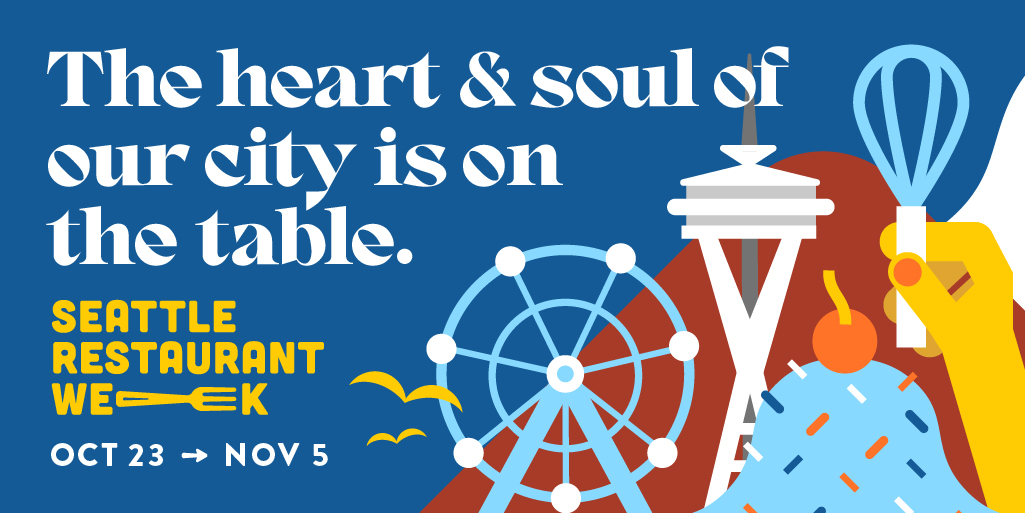 Save the Date!
#SeattleRestaurantWeek (SRW) returns this October 23 through November 5, with food and drink specials from over 200 participating restaurants, bars, food trucks, and pop-ups. Get ready to support your local favs, and find some new ones, this fall!
😋🍴🥢