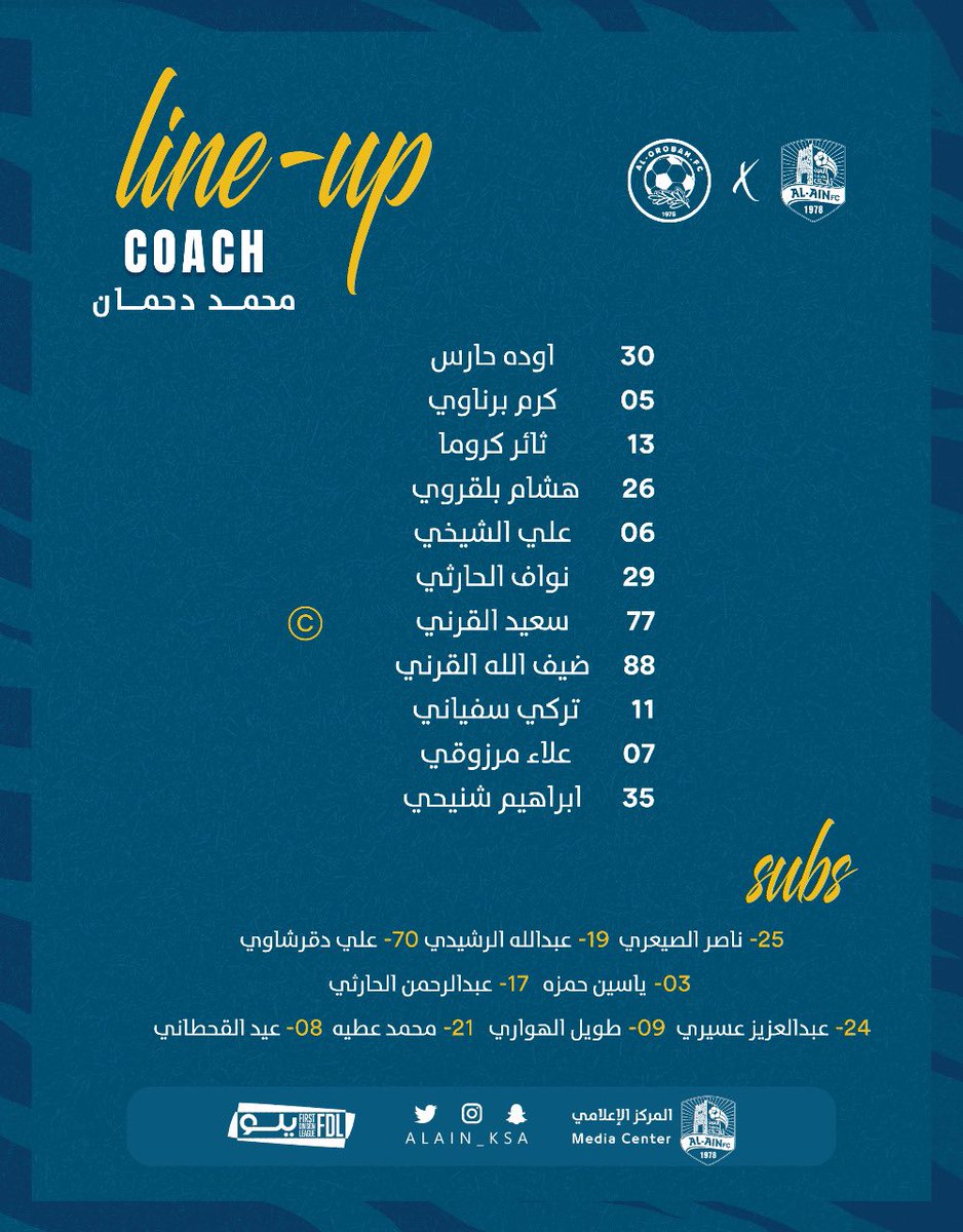 socceralgeria3's tweet photo. #Belkaroui et #Chenihi titulaires #Touil remplaçant vs Al Orobah #TeamDZ https://t.co/52OUmG7j2z