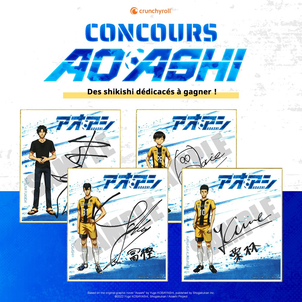 Crunchyroll_fr's tweet photo. 🎁 CONCOURS AO ASHI 🎁

Une petite dédicace du Tokyo City Esperion ?
Tente de remporter aléatoirement un de ces 4 shikishi dédicacés !

CONDITIONS :
🔁 RT ce tweet
✅ Follow @Crunchyroll_fr https://t.co/iZLaVvYPaA