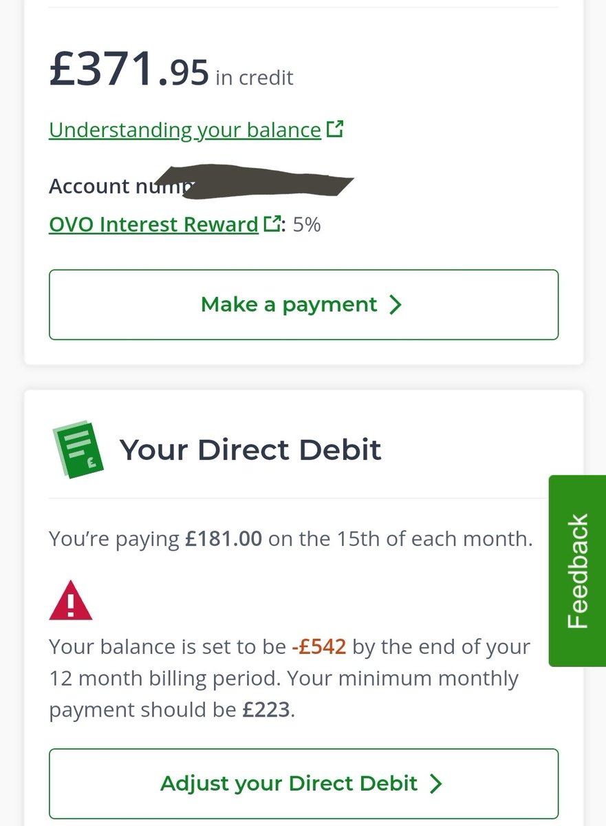 IsidroStFood's tweet photo. @OVOEnergy. Over £ 350 in credit and now you want £ 223 monthly?  Absolutely disgusting GREED. https://t.co/w7yaZL7bXC