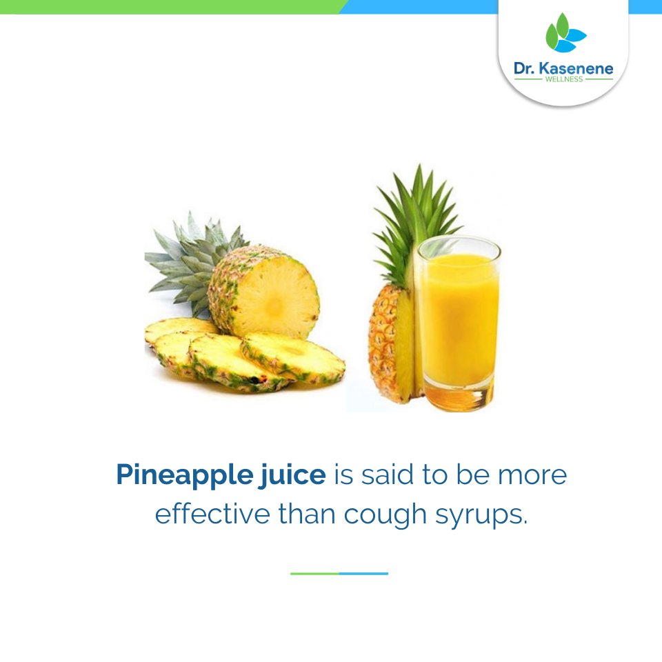drkasenene's tweet photo. There is a respiratory infection (with cough) going around.

Try pineapple juice. It may be more effective than cough syrups because of anti-inflammatory compounds.

To make some, use 
- fresh pineapple juice (stem is even better)
- some cayenne pepper &amp; ginger
- a bit of honey https://t.co/ogSA7gPkPg