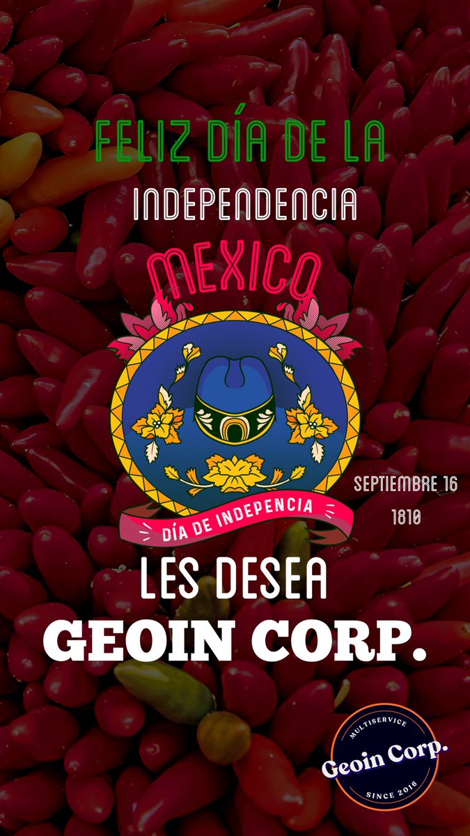 GeoinCorp's tweet photo. #GeoinCorp #celebra. Mexico esta de fiesta hoy 16 de septiembre nuestro querido Mexico celebra su independencia. Hoy #SomosMexico #FelizDiaDeLaIndependencia #mexicolindo #mexicoquerido https://t.co/ZCAx0AP5hj