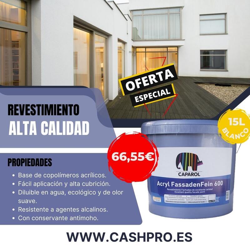 CashProshop's tweet photo. 🏠OFERTA ESPECIAL!!! Caparol Acryl Fassadenfein 600 tiene unas características excepcionales de alta calidad y ecológicas, para proyectos de pintura exterior.

https://t.co/4cXwsmxs08

🚛Os recordamos que por pedidos superiores a 50€ tenéis transporte gratuito. https://t.co/6o8NjVRdwZ