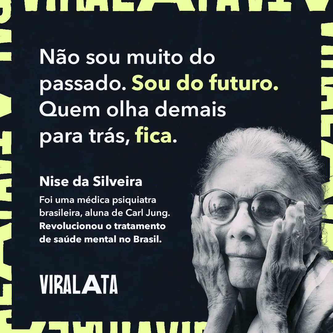 viralatacomvc's tweet photo. Que tal um sextou reflexivo, nação twitteira? 💭
Não sou muito do passado. Sou do futuro. Quem olha demais para trás, fica - Nise Magalhães da Silveira foi uma médica psiquiatra brasileira, aluna de Carl Jung. Revolucionou o tratamento de saúde mental no Brasil.
#doggoinspira https://t.co/2QWmlbkMuY