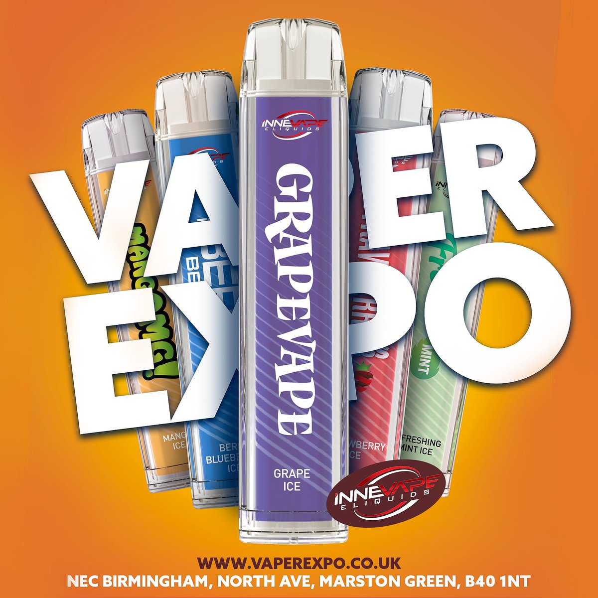 innevape's tweet photo. 💨 Vaper Expo UK💨
Come and see our team & find out how our products could benefit your business😀
🌐https://t.co/pzeAyaexgn
✉️todd@innevape.com
#innevape #buytheberg #eliquid #vape #gotblue #vapeexpouk https://t.co/SnkuhLzfpo
