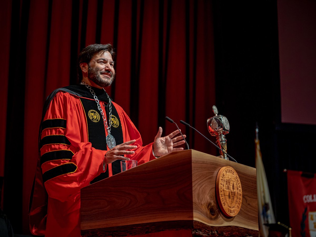 The 9th President of Montclair State University - Jonathan GS Koppell. The entire campus community is behind you! 🙌 #RedHawkPride #Koppellfie