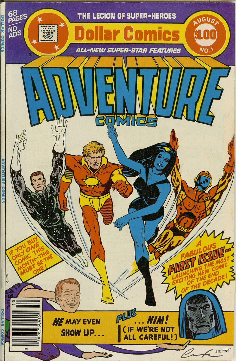 ChuckBrouilette's tweet photo. #40YearsAgoToday #TheGreatDarknessSaga concluded in #LegionOfSuperHeroes #comics #294 #PaulLevitz #KeithGiffen &amp; Co cast #everyLegionnaireAndSupportingSuperPlayer (otherThan #ElasticLad &amp; #InsectQueen) to tackle #DarkseidInThe30thCentury who inHisDefeat #leavesADarkCurseOnTheTeam https://t.co/VvES1bjWoO