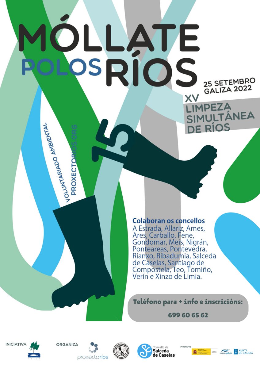 🗣 Un ano máis chega a tradicional LIMPEZA DE RÍOS a Salceda de Caselas. 
📆 O vindeiro domingo 25 de Setembro calza as túas botas e anímate a participar 💧

Ao rematar, repoñeremos forzas cuns petiscos😋

📝 Inscricións e +info no teléfono: 699 60 65 62 📲

AGARDÁMOSTE!! 😊