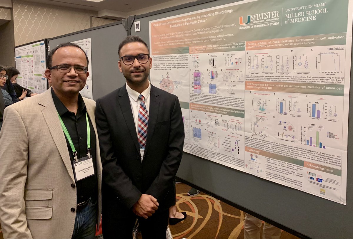 We thank @SylvesterCancer for trainee travel award to Dr. Siddharth Mehra @MehraSidd a postdoctoral fellow in the lab, for presenting his work at the @AACR #PancreaticCancer meeting #AACRpan22 in Boston. @UMiamiHealth