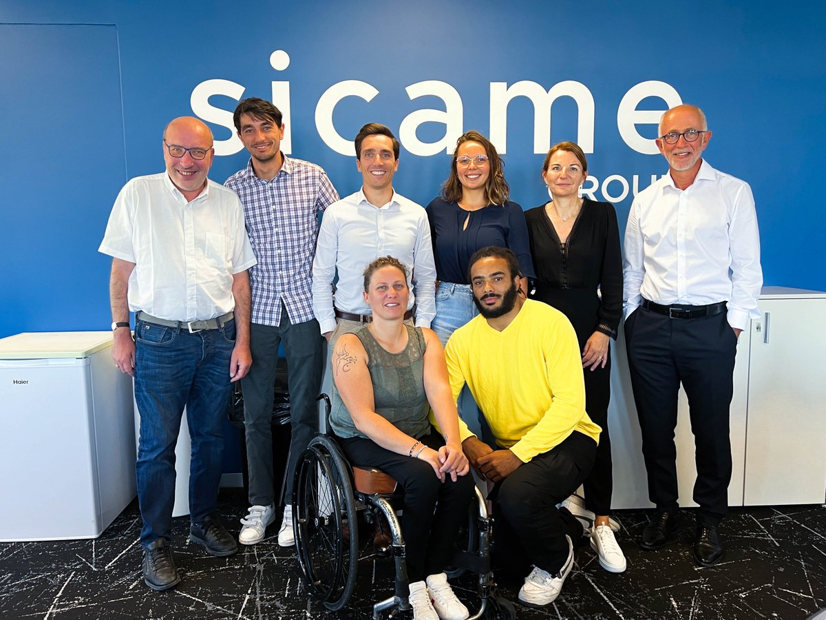 Sicame Group (@sicamegroup) on Twitter photo Cette semaine, nous avons accueilli les 4 athlètes #handisport soutenus par le Fonds de dotation Sicame dans nos locaux à Lyon !
Merci à <a href="/valbertrand01/">valentin Bertrand</a>, Emeline Pierre, Céline Gerny et Helios Latchoumanaya pour cette journée d'échange et de partage. Cette semaine, nous avons accueilli les 4 athlètes #handisport soutenus par le Fonds de dotation Sicame dans nos locaux à Lyon !
Merci à <a href="/valbertrand01/">valentin Bertrand</a>, Emeline Pierre, Céline Gerny et Helios Latchoumanaya pour cette journée d'échange et de partage.