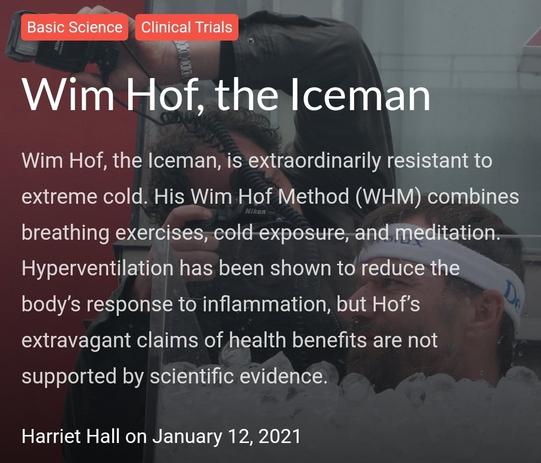 Wim Hof, the Iceman  Science-Based Medicine