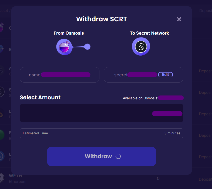 CryptoChem0000's tweet photo. The latest UI update to $OSMO is another great improvement to the UX and provides them with visual confirmation of their withdraw.

In order to attract the masses protocols should focus on providing either the best product or the best UX— @osmosis appears to be doing both. https://t.co/j0aFTEhKgy