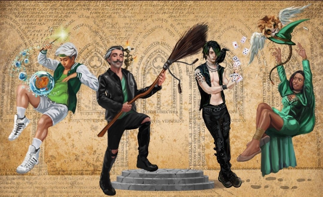 iamchubbybunny's tweet photo. Today at 4PM PT, our Misfits &amp; Magic live show from GenCon is coming to @dropout! Join us for the premiere w/ GM @quiddie &amp; magical school baddies @eatenbypotchky @thebeccascott @markeiamccarty &amp; I, as we make mischief for the Scuppers Championship 🧹
#mismag #actualplay #ttrpg https://t.co/cQKWaeBxx2