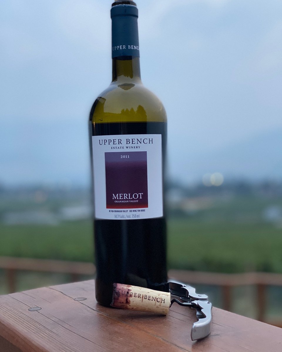 upperbench's tweet photo. Shana and Gavin recently dug into their cellar and pulled out this gem: a 2011 Merlot!
It is still drinking very well, eleven years later.
Do you have any Upper Bench gems in your cellar?
.
.
.
#upperbench #naramatabench #bcwine #wine #merlot #youhadmeatmerlot #agedwine https://t.co/ZU4jv3Sukr