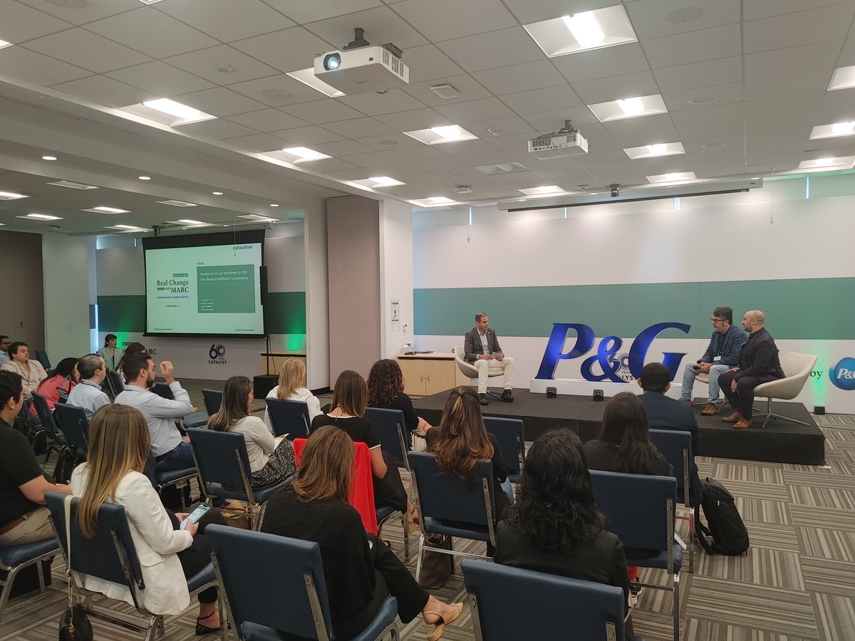 CatalystInc's tweet photo. Jose Romero, Director, MARC Alumni Learning & Engagement, Catalyst, moderating a session w/ @LudoGabriele, Senior Director, MARC Branding, Catalyst & Marco Zermeño, Executive Production Director; Head of Regional Content, North & Latin America, @ProcterGamble #RealChangeWithMARC https://t.co/klThIMZhEV