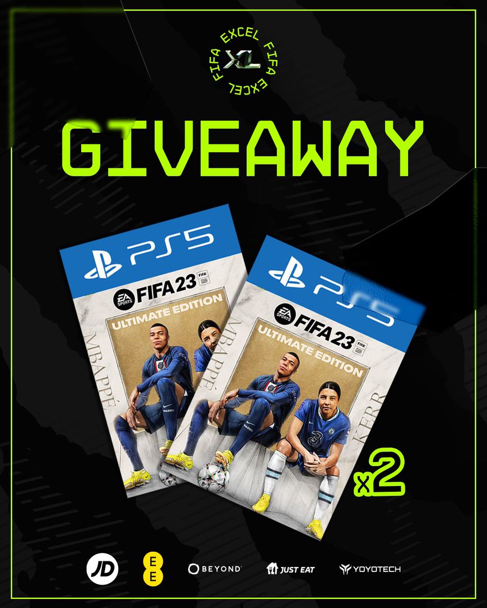 Huge_Gorilla's tweet image. 🚨 FIFA 23 PLAYSTATION GIVEAWAY 🚨

Want to win one of 2 copies of FIFA 23...

To enter:
- Retweet 🔄
- Follow @Huge_Gorilla ✅

🌟 BONUS ENTRY if you follow ExcelFifa on TikTok - tiktok.com/@excelfifa

Winners announced 18th Sept… Good Luck 👊