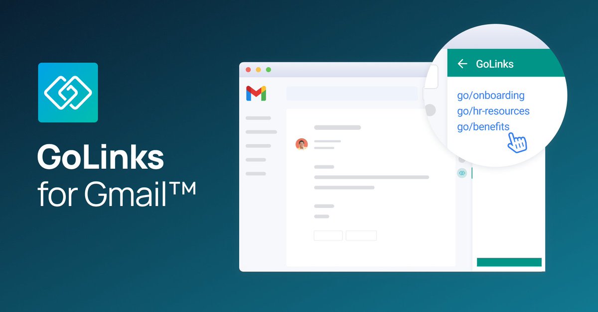 GoLinks's tweet image. Sick of searching Gmail for links? The GoLinks for Gmail add-on shows all go links in the thread &amp;amp; makes them clickable! Download the add-on here: hubs.ly/Q01mvr000 #gmail #googlehack #gmailaddon #golinks