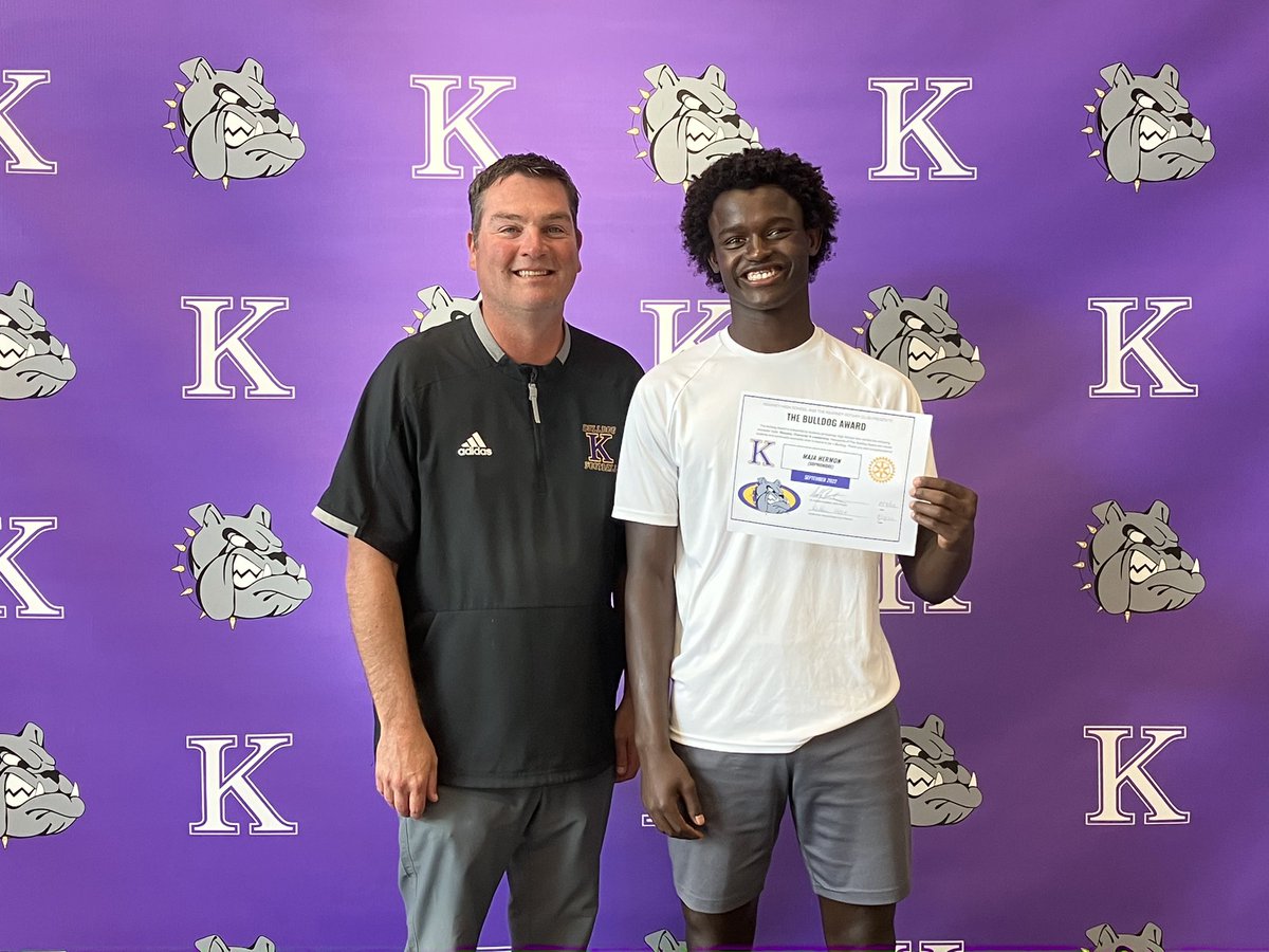 Congrats to Maja Hermon on his selection for the sophomore Bulldog Award for the month of September! #TeamUpKSD #BeABulldog