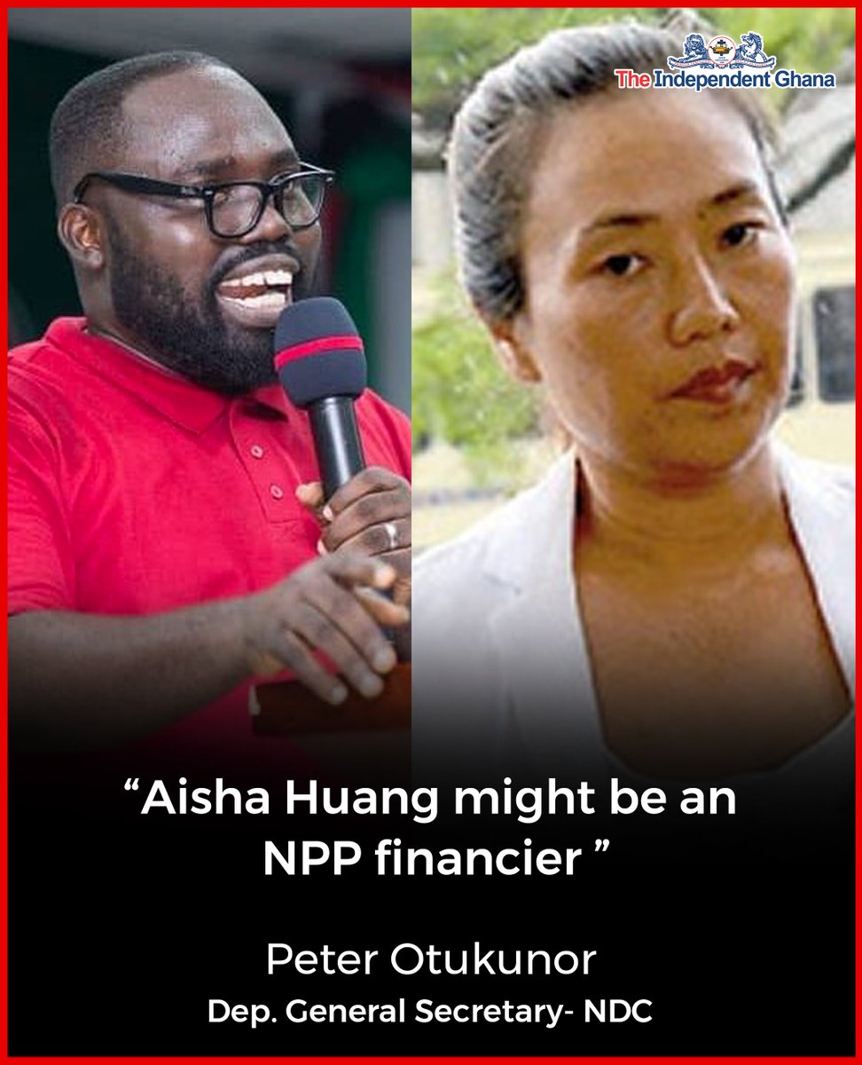 tignews_'s tweet photo. According to Dr. Peter Boamah Otokunor @potokunor, Deputy General Secretary of the National Democratic Congress (NDC), the embattled Chinese Aisha Huang may be affiliated with the ruling New Patriotic Party (NPP).
#indnews #indviral #politics #Ayongo #yearofroads Sancho | Aisha https://t.co/RA5iaPKYYM