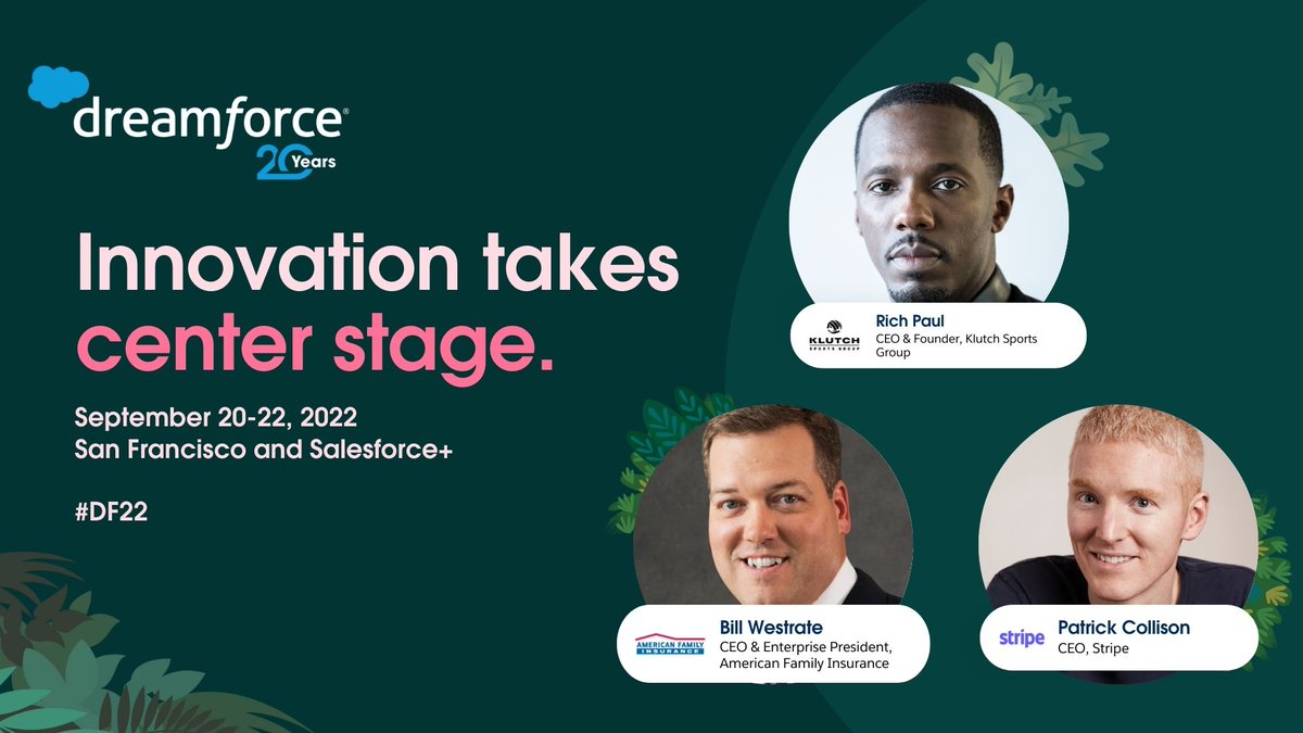 kaister31's tweet photo. Take a stand for social justice. Prioritize diversity. Lead with empathy. Change the way you think about business with pro tips from @amfam @KlutchSports and @stripe 

This CEO Panel is happening LIVE at #Dreamforce on Sept 20 from 3:00 - 3:45pm PT at Moscone West https://t.co/d8YCvRA0bi