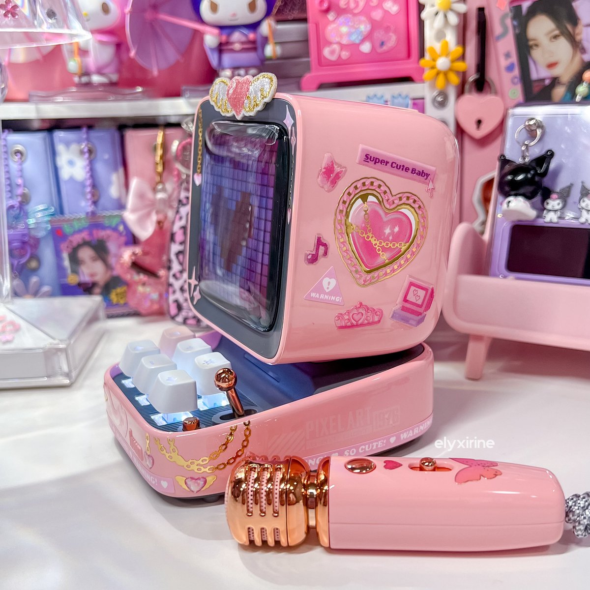 elyxirine's tweet image. decorated my @divoom ditoo-mic 🎙️🎀