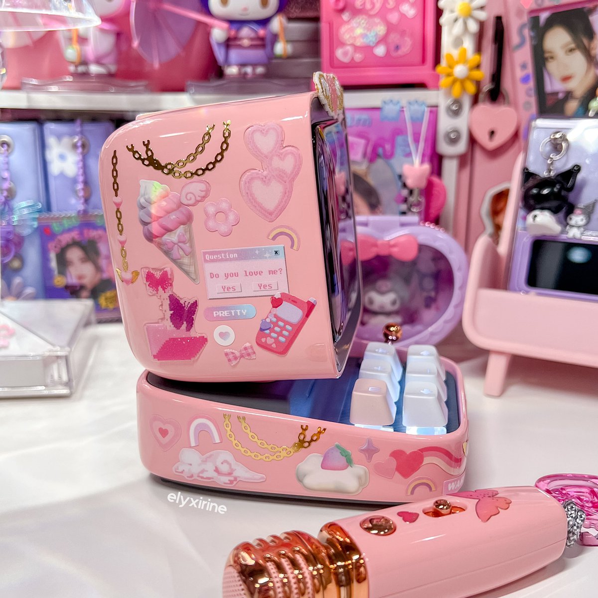 elyxirine's tweet image. decorated my @divoom ditoo-mic 🎙️🎀