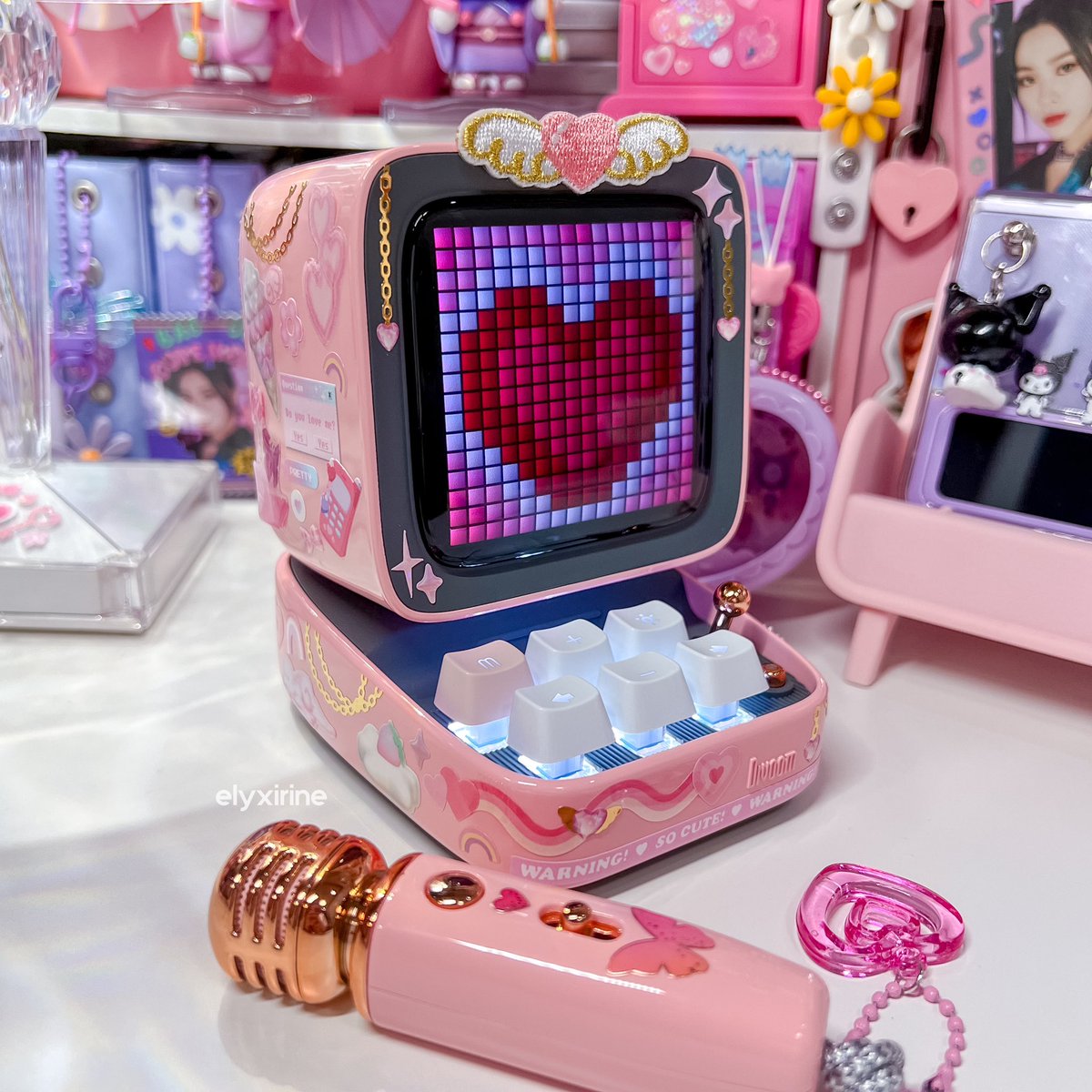 elyxirine's tweet image. decorated my @divoom ditoo-mic 🎙️🎀