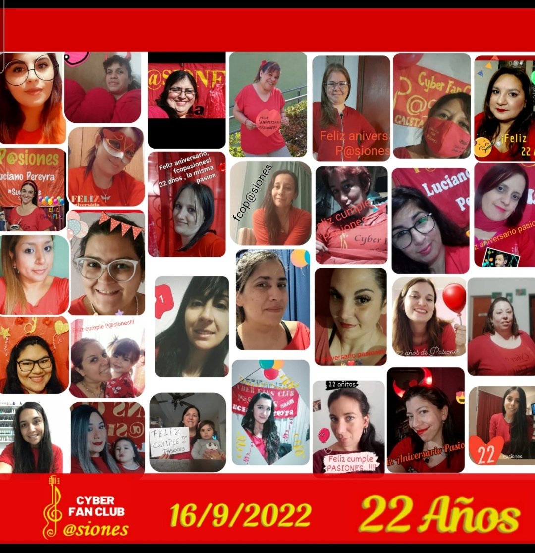 pao_olara's tweet photo. @LucianoPereyra @cfcpasiones #aniversario22 las rojitas estamos de festejo ... y a pesar de las distancias unidas .. feliz aniversario felices 22 años  @cfcpasiones #aniversario22  @LucianoPereyra https://t.co/j9i90eWbEC