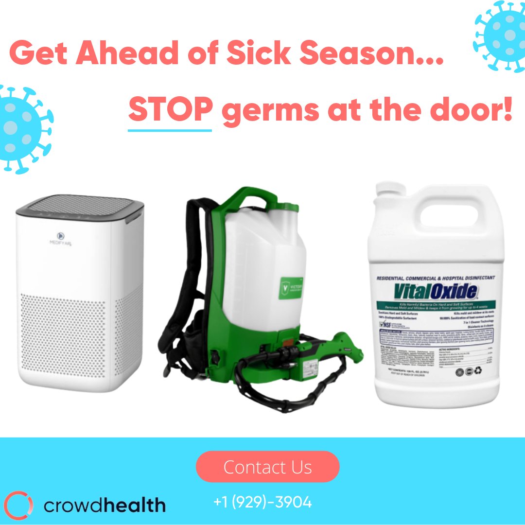 CrowdHealthNYC's tweet photo. Prevent sick season with CrowdHealth sanitizing equipment! Get ahead of the game. 

#PPEmarket #COVID-19 #fluseason #medicaltestkits #medicalwholesale #medicalsupplies #CrowdHealth #influenza #doctor #nurse #abbott #abbotttestkit #CDC #COVIDCDC https://t.co/0NeDkAf0tq