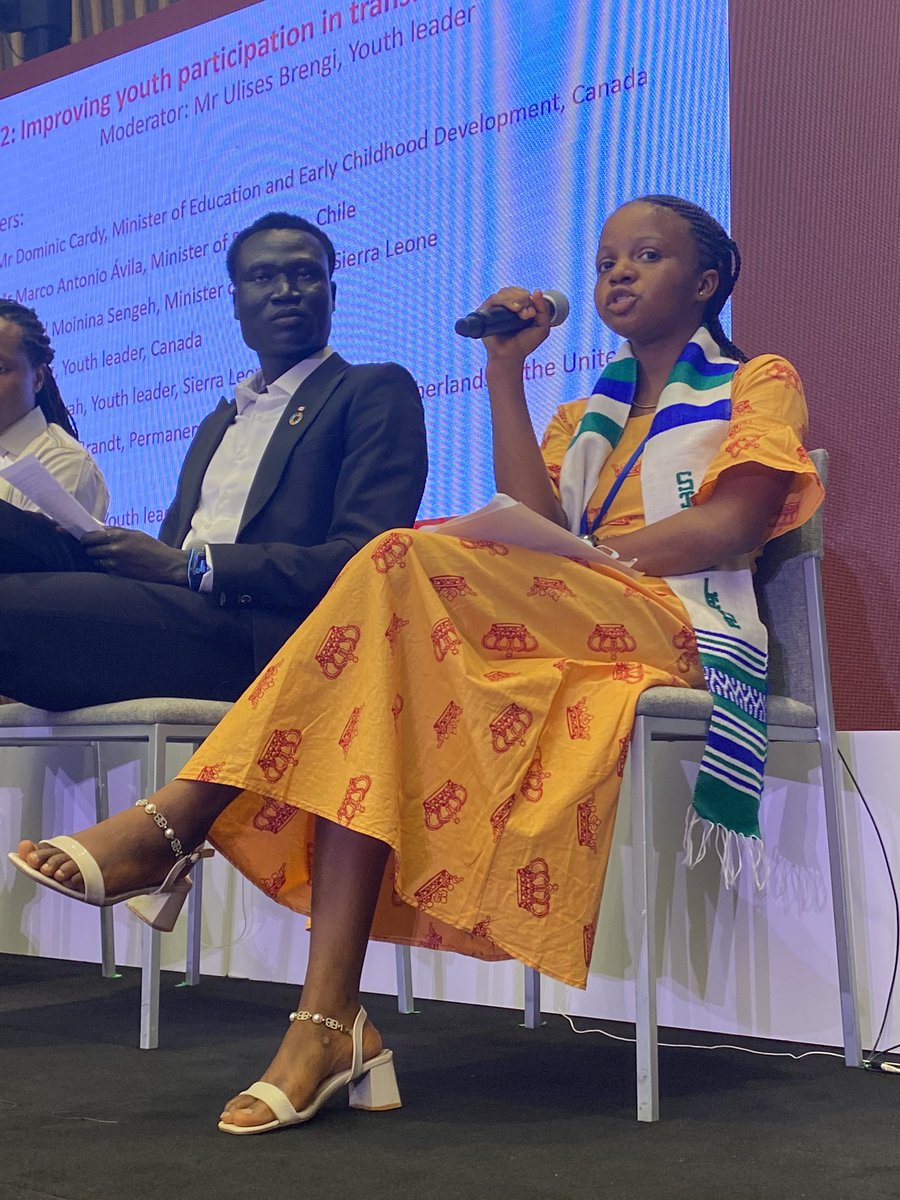 Mamawa calls on all Ministers of Education to establish a youth advisory group like the one <a href="/dsengeh/">David Moinina Sengeh</a> <a href="/MOBSSE_SL/">Ministry of Basic & Senior Secondary Education SL</a> established. Calls on all to adopt a policy of Radical Inclusion! #TransformingEducation <a href="/PlanSierraLeone/">Plan Sierra Leone</a> <a href="/PlanGlobal/">Plan International</a>