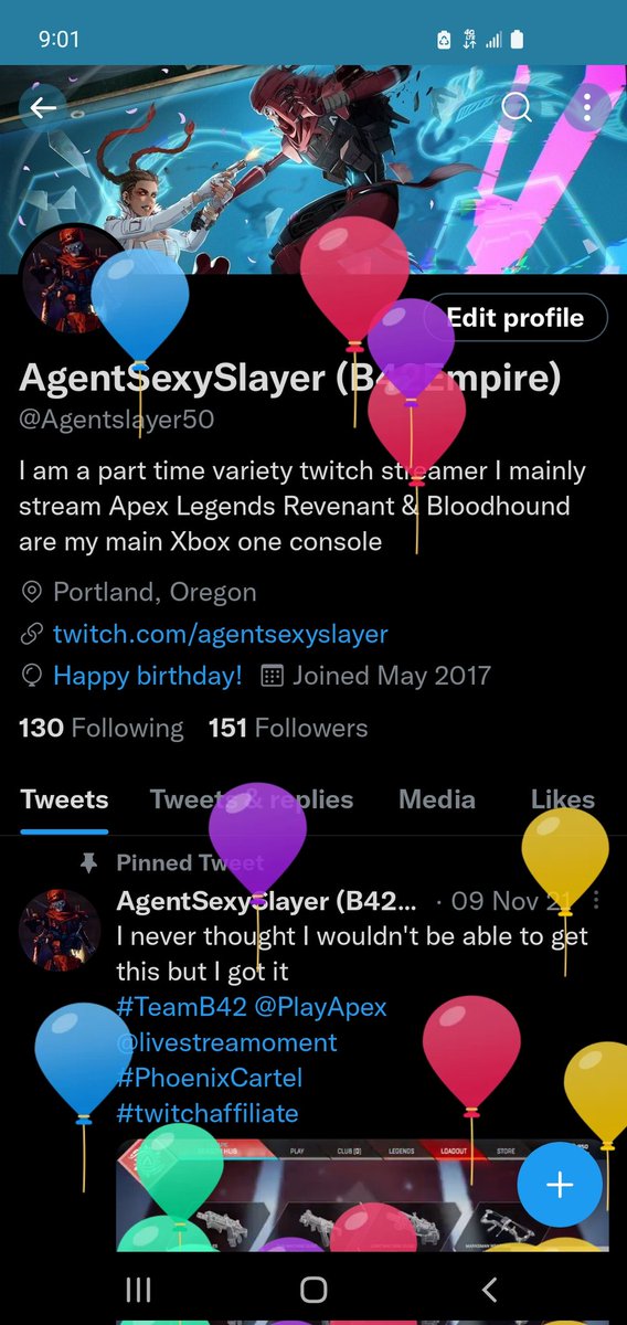 Agentslayer50's tweet photo. It's official I level up to 31 pals hehe &amp; I feel today will be a great day friends 
#TeamB42 
#birthdayboy 
#PhoenixCartel 
#twitch https://t.co/KBgXADYhkc