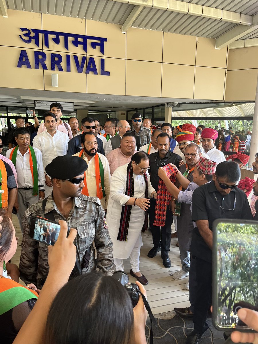 BjpDimapur's tweet photo. BJP Dimapur District is honoured to receive our Hon’ble BJP National President Shri. JP Nadda ji at Dimapur followed by Auto Rally organised by BJP Nagaland. Shri. JP Nadda ji leaded the Rally with all the 12 BJP Legislatures of Nagaland along with Party karyakartas. https://t.co/oTlcWSojcH
