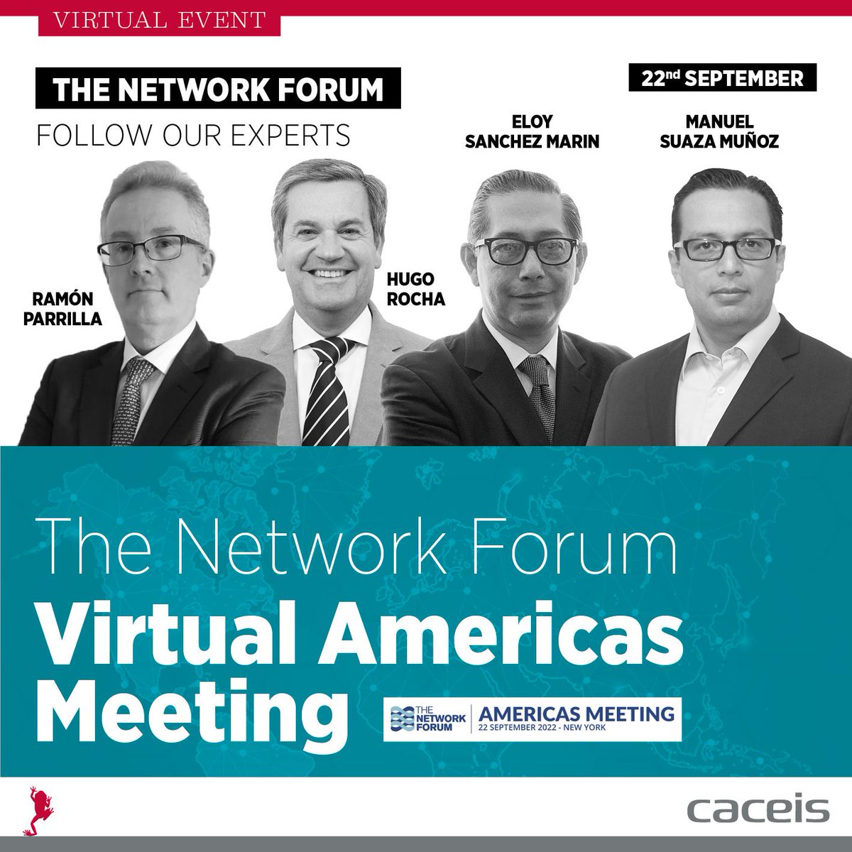 📣On 22th September, we will be lead partner of the 2022 <a href="/TheNetworkForum/">The Network Forum</a>.   
Attend and schedule your meetings to talk to our team Hugo Rocha, Eloy Sanchez Marin, Ramón Parrilla Sánchez and Manuel Suaza Muñoz. Do not miss anything ➡️ ow.ly/AFqL1041m64

#AssetManagement
