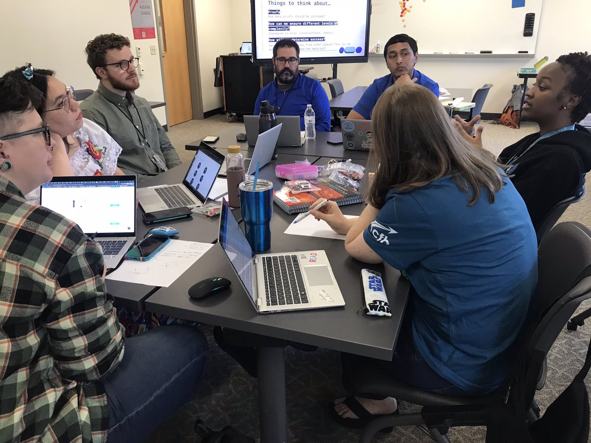 ladonnaschwab's tweet photo. CFBISD Geometry High School teachers creating games for their first semester project.  #WeAreCFBMath #CFBISD @garveyt1 @DrChapmanCFBISD @drdanawest @MadisonBottoms https://t.co/vtJGxABfPg