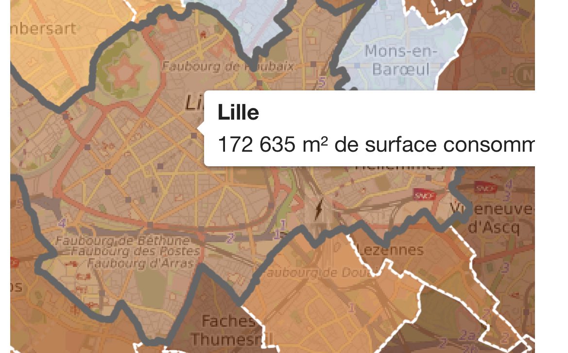 JamelinSimon's tweet image. #Lille #Hellemmes #Lomme  

👉172635m2 de surface consommée entre 2009 et 2021

#ZéroArtificialisation