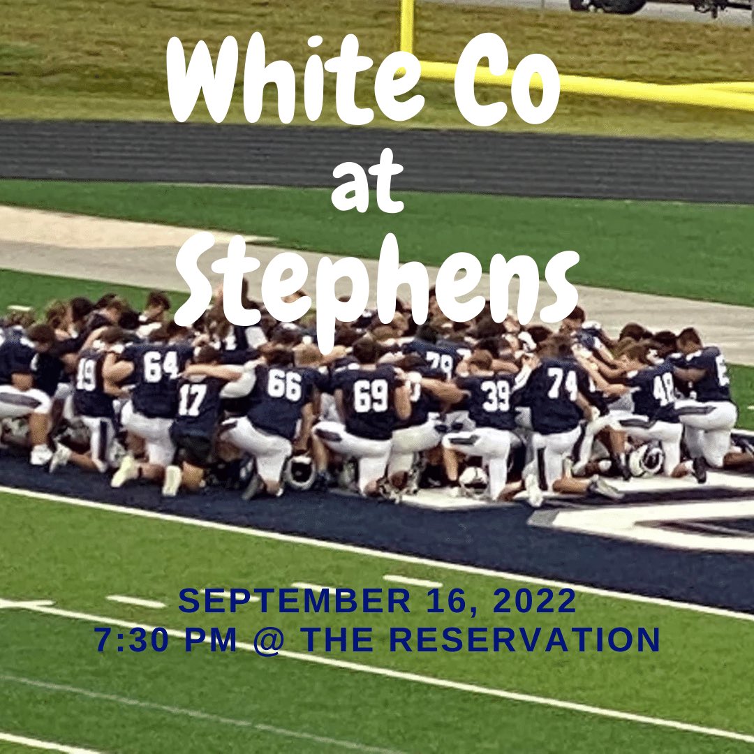 WhiteCo_FB's tweet photo. Game Day White County!  Need a big crowd at The Reservation tonight cheering for our Warriors! https://t.co/TRXRuBZKX9