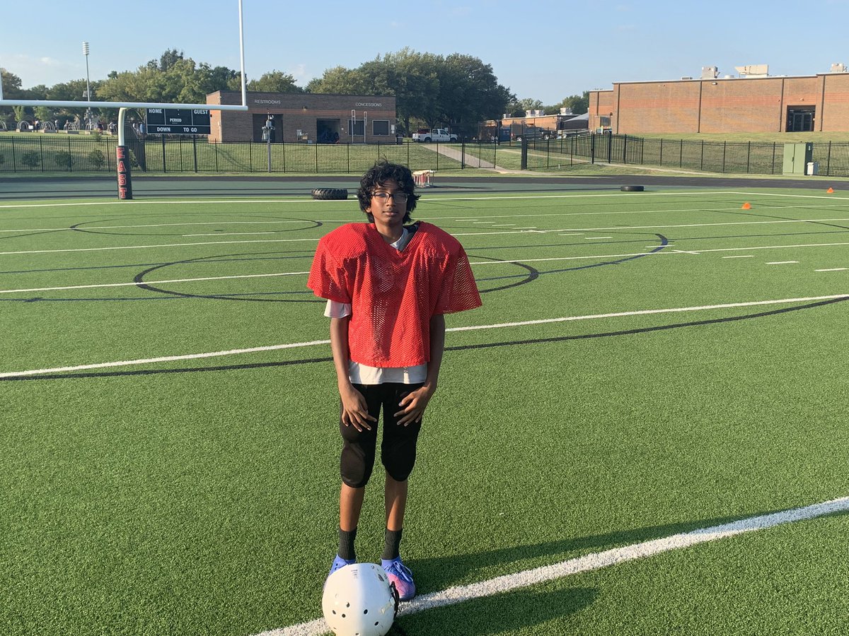 broncos_east's tweet photo. Here are the 7th grade Bronco players of the game for this week! B team is Anthony Thierry and Chetan Choppa! A team is Anthony Lewis and Sash Suriya! @CoppellSports1 @coppellfootball @broncos_east @Coachswagner81 @coppelleast https://t.co/3IXDp19Nj9