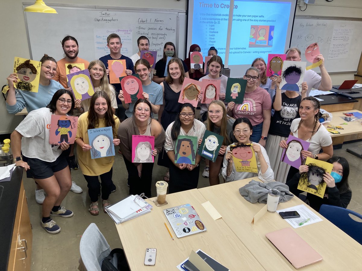 WritingGophers's tweet image. First session with the CI5426-1 Writing Gophers! I’m feeling great about this group of future teachers!