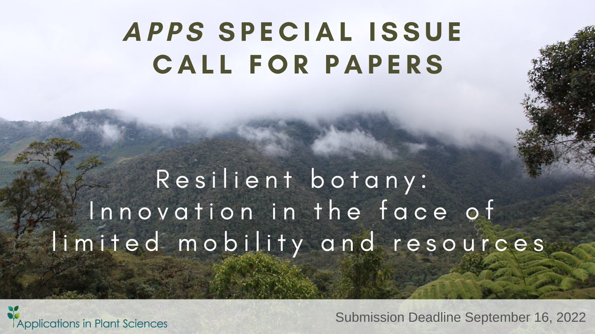 Botanical Society of America (@botanical_) on Twitter photo Final day to send proposals for #AppsPlantSci's Resilient Botany special issue! Send eds <a href="/ivalu_cacho/">ivalu</a> <a href="/gilldean/">Gill Dean</a> <a href="/GJPec/">Gregory J. Pec</a> & <a href="/azuluagat/">Alejandro Zuluaga</a> the new tools, techniques & software you've developed in response to limited funds, resources & travel cms.botany.org/home/publicati… #iamabotanist #botany Final day to send proposals for #AppsPlantSci's Resilient Botany special issue! Send eds <a href="/ivalu_cacho/">ivalu</a> <a href="/gilldean/">Gill Dean</a> <a href="/GJPec/">Gregory J. Pec</a> & <a href="/azuluagat/">Alejandro Zuluaga</a> the new tools, techniques & software you've developed in response to limited funds, resources & travel cms.botany.org/home/publicati… #iamabotanist #botany
