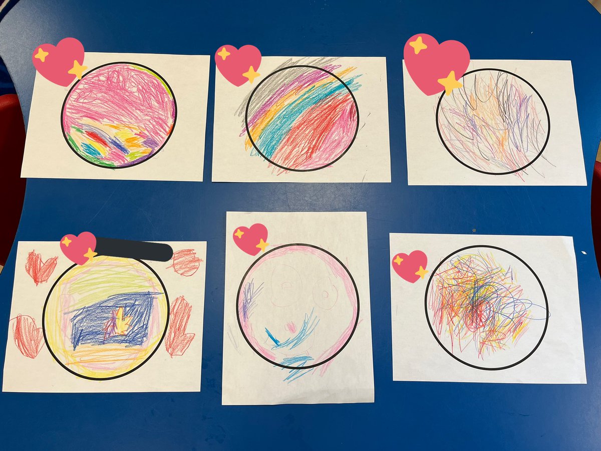 MissKBourque's tweet photo. Happy belated #InternationalDotDay from my Kindergarten class! @peterhreynolds https://t.co/2dM8gCTMJr