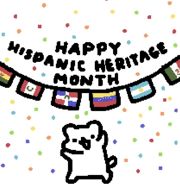 cuptoast's tweet image. happy hispanic heritage month! so sorry i cannot fit all flags!