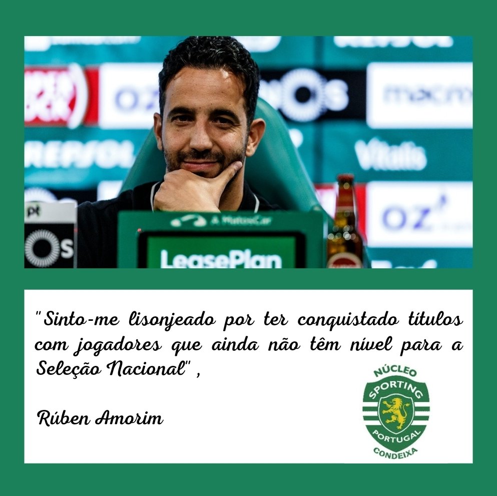 Grande Mister 👍
#NúcleoSCPCondeixa #Amorim #SportingCP #VerdeeBranco #OndeVaiUmVaoTodos