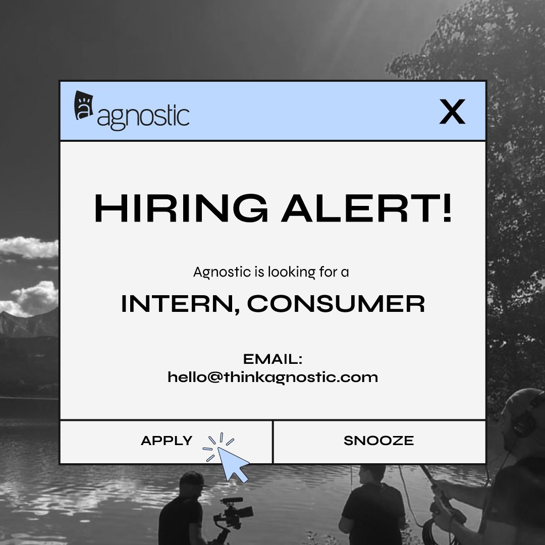 thinkagnostic's tweet photo. We’re on the lookout for our next superstar intern to support our team! Someone who is excited by fast-paced, insight-driven opportunities. Does that sound like you? Drop us a line! Learn more: https://t.co/atJuz4VuO5 👀 https://t.co/m3K9v1Z2e5